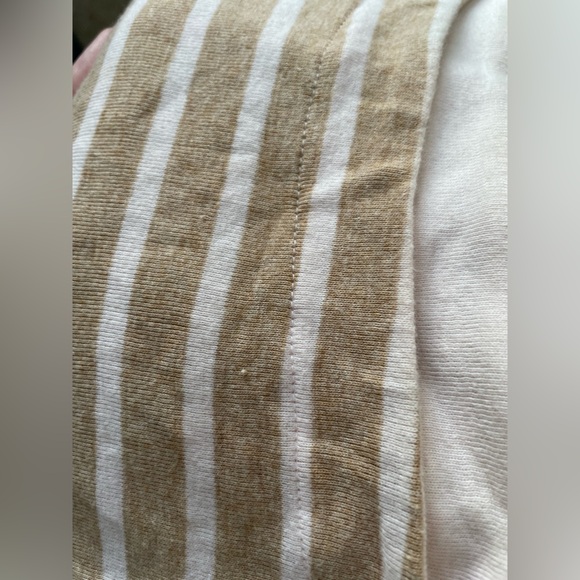 Lord & Taylor Beige and White Striped Blouse - Picture 5 of 5